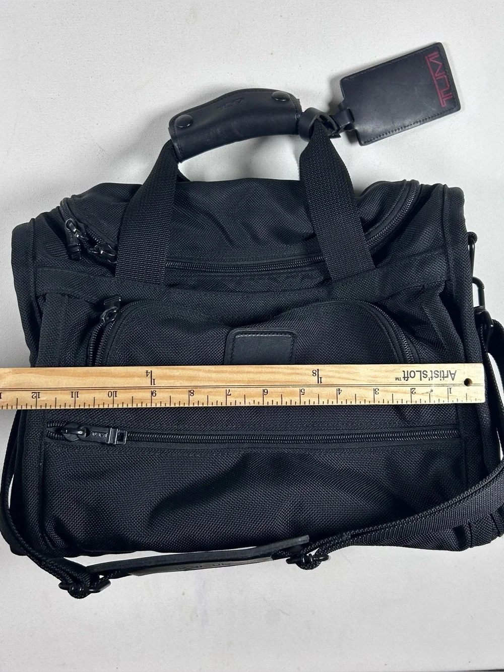 Tumi Ballistic Nylon Compact Carry-on Shoulder Bag Weekender Duffle Black Travel
